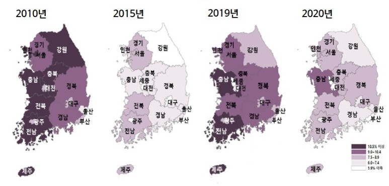 지역별 국제결혼 비율